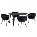 ΣΕΤ ΤΡΑΠΕΖΑΡΙΑΣ 5ΤΜΧ RAVEN HM12116.03 ΚΕΡΑΜΙΚΟ TOP ΜΑΥΡΟ ΜΑΡΜΑΡΟ--ΜΑΥΡΟ ΒΕΛΟΥΔΟ