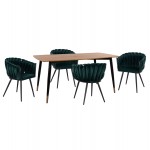 ΣΕΤ ΤΡΑΠΕΖΑΡΙΑΣ 5ΤΜΧ JOLIE HM12123.01 MDF TOP ΣΕ ΦΥΣΙΚΟ--ΚΥΠΑΡΙΣΣΙ ΒΕΛΟΥΔΟ