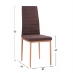 ΣΕΤ ΤΡΑΠΕΖΑΡΙΑΣ 5ΤΜΧ LADY HM11595 ΓΥΑΛΙ--ΜΕΤΑΛΛΟ--MDF ΣΕ SONAMA & ΚΑΦΕ ΥΦΑΣΜΑ