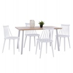 ΣΕΤ ΤΡΑΠΕΖΑΡΙΑΣ 5ΤΜΧ OFIRA HM10634 MDF TOP ΣΕ SONAMA--ΛΕΥΚΕΣ ΚΑΡΕΚΛΕΣ
