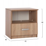 ΣΕΤ ΚΡΕΒΑΤΟΚΑΜΑΡΑΣ 6ΤΜΧ ADLER HM11759 ΜΕΛΑΜΙΝΗ SONAMA OAK-ΓΙΑ ΣΤΡΩΜΑ 160x200εκ