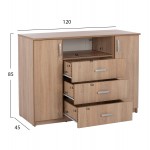 ΣΕΤ ΚΡΕΒΑΤΟΚΑΜΑΡΑΣ 6ΤΜΧ ADLER HM11759 ΜΕΛΑΜΙΝΗ SONAMA OAK-ΓΙΑ ΣΤΡΩΜΑ 160x200εκ