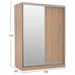 ΣΕΤ ΚΡΕΒΑΤΟΚΑΜΑΡΑΣ 6ΤΜΧ ADLER HM11759 ΜΕΛΑΜΙΝΗ SONAMA OAK-ΓΙΑ ΣΤΡΩΜΑ 160x200εκ