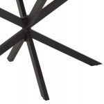 ΤΡΑΠΕΖΙ ΟΒΑΛ RODDEN HM11903.02 ΜΕ WERZALIT BLACK/GOLD MARBLE-ΜΑΥΡΗ ΒΑΣΗ 146x94x75Υεκ
