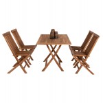 ΣΕΤ ΤΡΑΠΕΖΑΡΙΑΣ ΕΞΩΤ. ΧΩΡΟΥ 5ΤΜΧ KENDALL HM11955 ΜΑΣΙΦ ΞΥΛΟ TEAK ΦΥΣΙΚΟ