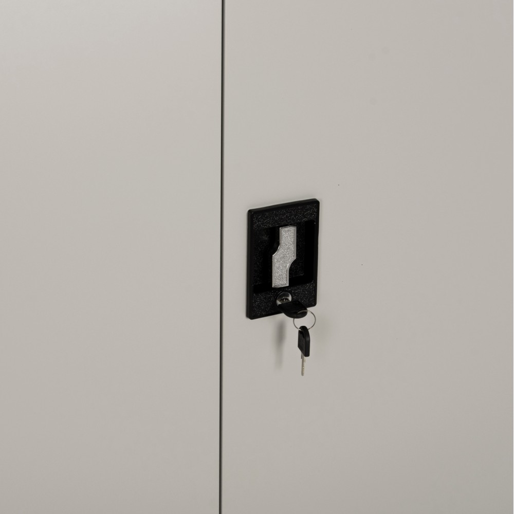 ΝΤΟΥΛΑΠΑ ΜΕΤΑΛΛΙΚΗ DURON HM21000 ΔΙΦΥΛΛΗ ΜΕ 5 ΑΠΟΘ.ΧΩΡΟΥΣ & ΠΟΔΙΑ- ΓΚΡΙ 90Χ40Χ190Yεκ