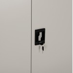 ΝΤΟΥΛΑΠΑ ΜΕΤΑΛΛΙΚΗ DURON HM21000 ΔΙΦΥΛΛΗ ΜΕ 5 ΑΠΟΘ.ΧΩΡΟΥΣ & ΠΟΔΙΑ- ΓΚΡΙ 90Χ40Χ190Yεκ