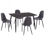 ΣΕΤ ΤΡΑΠΕΖΑΡΙΑΣ 5ΤΜΧ RAVEN HM21068.02 ΚΕΡΑΜΙΚΟ TOP ΜΑΥΡΟ ΜΑΡΜΑΡΟ--ΓΚΡΙ ΥΦΑΣΜΑ
