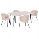 ΣΕΤ ΤΡΑΠΕΖΑΡΙΑΣ 5ΤΜΧ RAVEN HM21069.01 ΚΕΡΑΜΙΚΟ TOP ΛΕΥΚΟ ΜΑΡΜΑΡΟ & 4 ΚΑΡΕΚΛΕΣ