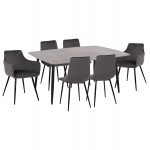 ΣΕΤ ΤΡΑΠΕΖΑΡΙΑΣ 7ΤΜΧ RAVEN HM21070.03 ΚΕΡΑΜΙΚΟ TOP--4 ΚΑΡΕΚΛΕΣ & 2 ΠΟΛΥΘΡΟΝΕΣ ΓΚΡΙ