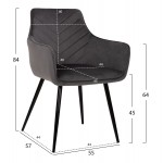 ΣΕΤ ΤΡΑΠΕΖΑΡΙΑΣ 7ΤΜΧ RAVEN HM21070.03 ΚΕΡΑΜΙΚΟ TOP--4 ΚΑΡΕΚΛΕΣ & 2 ΠΟΛΥΘΡΟΝΕΣ ΓΚΡΙ