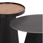 ΣΕΤ 2ΤΜΧ ΤΡΑΠΕΖΙΑ ΣΑΛΟΝΙΟΥ DUNCAN HM21081 MDF ΚΑΙ ΚΕΡΑΜΙΚΟ TOP Φ80εκ & Φ45εκ