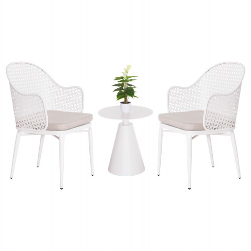 ΣΕΤ LOUNGE 3TMX ΕΞ.ΧΩΡΟΥ OREGO HM21106.02 ΑΛΟΥΜΙΝΙΟ ΣΕ ΛΕΥΚΟ