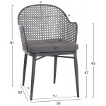ΣΕΤ LOUNGE 3TMX ΕΞ.ΧΩΡΟΥ OREGO HM21107.01 ΑΛΟΥΜΙΝΙΟ & ΜΕΤΑΛΛΟ ΣΕ ΣΚΟΥΡΟ ΓΚΡΙ