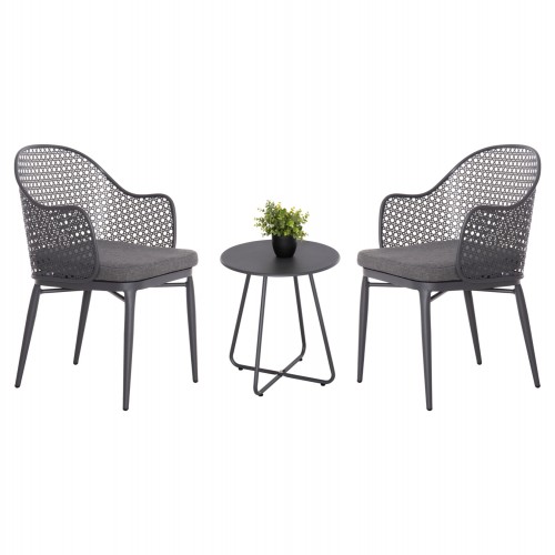 ΣΕΤ LOUNGE 3TMX ΕΞ.ΧΩΡΟΥ OREGO HM21107.01 ΑΛΟΥΜΙΝΙΟ & ΜΕΤΑΛΛΟ ΣΕ ΣΚΟΥΡΟ ΓΚΡΙ