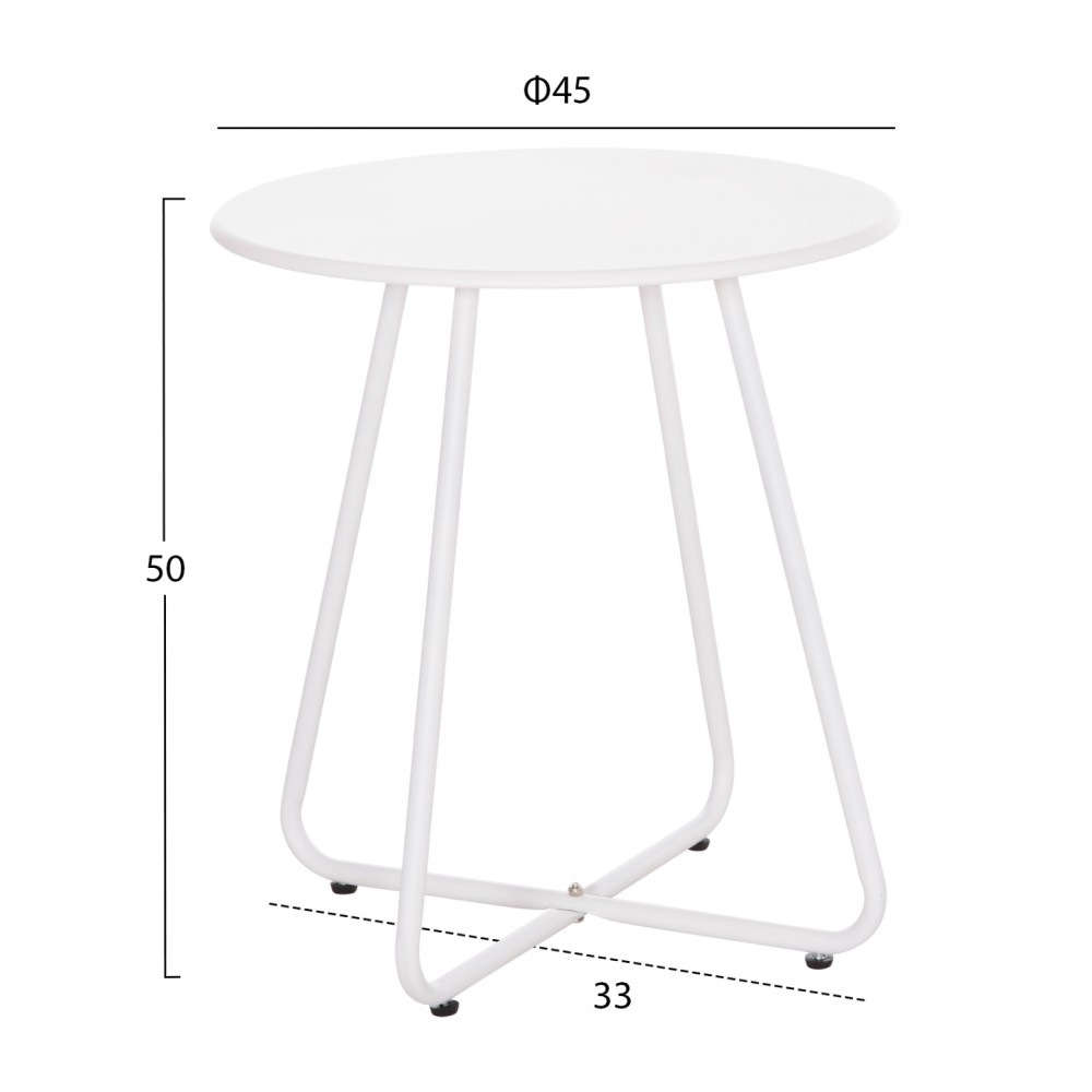 ΣΕΤ LOUNGE 3TMX ΕΞ.ΧΩΡΟΥ OREGO HM21107.02 ΑΛΟΥΜΙΝΙΟ & ΜΕΤΑΛΛΟ ΣΕ ΛΕΥΚΟ