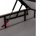 ΚΡΕΒΑΤΙ ΜΕ ΣΤΡΩΜΑ ΔΙΠΛΟ DOLORES HM21165 ΜΠΕΖ ΥΦΑΣΜΑ & ΑΠΟΘ.ΧΩΡΟΣ-ΓΙΑ 160x200εκ.