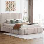 ΚΡΕΒΑΤΙ ΔΙΠΛΟ ΜΕ ΣΤΡΩΜΑ & ΑΠΟΘ.ΧΩΡΟ REMO HM21167 ΜΠΕΖ ΜΠΟΥΚΛΕ--ΓΙΑ 160x200εκ