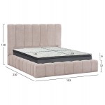 ΚΡΕΒΑΤΙ ΔΙΠΛΟ ΜΕ ΣΤΡΩΜΑ & ΑΠΟΘ.ΧΩΡΟ REMO HM21167 ΜΠΕΖ ΜΠΟΥΚΛΕ--ΓΙΑ 160x200εκ