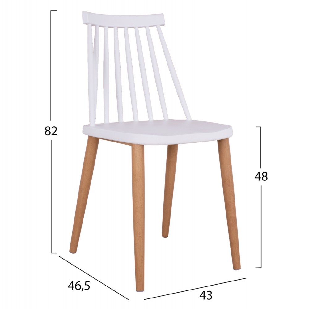 ΣΕΤ ΤΡΑΠΕΖΑΡΙΑΣ 5ΤΜΧ MINIMAL HM21172 MDF TOP ΣΕ ΛΕΥΚΟ-ΣΚΕΛΕΤΟΣ ΣΕ ΦΥΣΙΚΟ ΞΥΛΟΥ