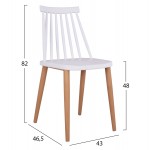 ΣΕΤ ΤΡΑΠΕΖΑΡΙΑΣ 5ΤΜΧ MINIMAL HM21172 MDF TOP ΣΕ ΛΕΥΚΟ-ΣΚΕΛΕΤΟΣ ΣΕ ΦΥΣΙΚΟ ΞΥΛΟΥ