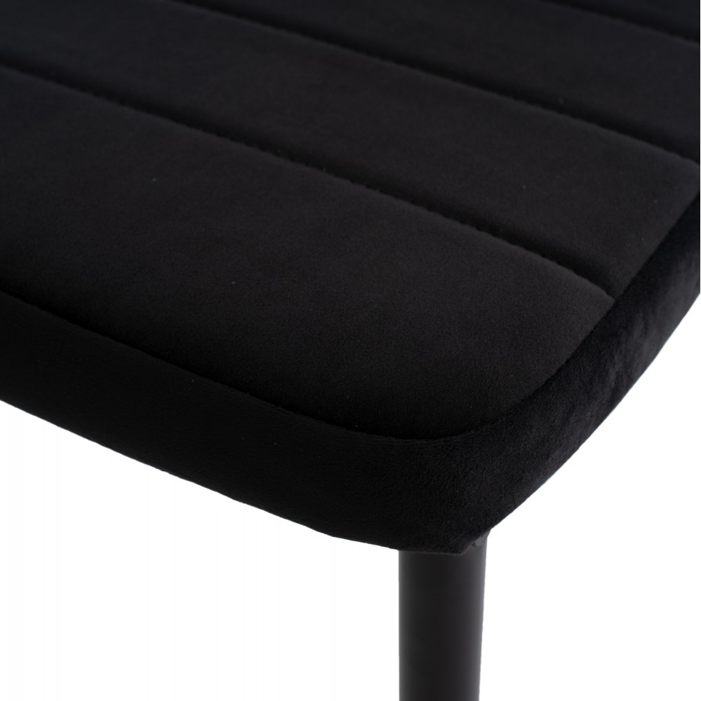 ΣΕΤ ΤΡΑΠΕΖΑΡΙΑΣ 5ΤΜΧ MINIMAL HM21173 MDF TOP ΜΑΥΡΟ-ΒΕΛΟΥΔΟ & ΜΕΤΑΛΛΟ ΜΑΥΡΟ