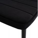 ΣΕΤ ΤΡΑΠΕΖΑΡΙΑΣ 5ΤΜΧ MINIMAL HM21173 MDF TOP ΜΑΥΡΟ-ΒΕΛΟΥΔΟ & ΜΕΤΑΛΛΟ ΜΑΥΡΟ