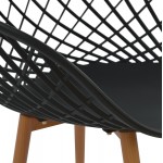 ΣΕΤ ΤΡΑΠΕΖΑΡΙΑΣ 5ΤΜΧ ARIADNE HM21174 MDF TOP & ΠΟΛΥΠΡΟΠΥΛΕΝΙΟ ΣΕ ΜΑΥΡΟ