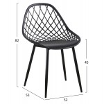 ΣΕΤ ΤΡΑΠΕΖΑΡΙΑΣ 5ΤΜΧ LIO HM21175 MDF TOP & ΠΟΛΥΠΡΟΠΥΛΕΝΙΟ ΣΕ ΜΑΥΡΟ