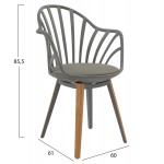 ΣΕΤ ΤΡΑΠΕΖΑΡΙΑΣ 5ΤΜΧ ANAIS HM21176 MDF TOP ΣΕ ΓΚΡΙ--P.P. & PU ΣΕ ΓΚΡΙ