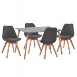 ΣΕΤ ΤΡΑΠΕΖΑΡΙΑΣ 5ΤΜΧ VEGAS HM21177 MDF TOP ΣΕ ΓΚΡΙ--ΥΦΑΣΜΑ ΣΕ ΓΚΡΙ