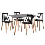 ΣΕΤ ΤΡΑΠΕΖΑΡΙΑΣ 5ΤΜΧ MINIMAL HM21178 MDF TOP ΣΕ ΜΑΥΡΟ-ΣΚΕΛΕΤΟΣ ΣΕ ΦΥΣΙΚΟ ΞΥΛΟΥ