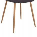ΣΕΤ ΤΡΑΠΕΖΑΡΙΑΣ 5ΤΜΧ MINARDO HM21179 MDF TOP ΣΕ ΜΑΥΡΟ--ΣΚΟΥΡΟ ΓΚΡΙ ΥΦΑΣΜΑ