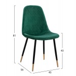ΣΕΤ ΤΡΑΠΕΖΑΡΙΑΣ 5ΤΜΧ ALIZA HM11196.03 MDF TOP-ΒΕΛΟΥΔΟ ΚΥΠΑΡΙΣΣΙ & ΜΕΤΑΛΛΟ ΜΑΥΡΟ