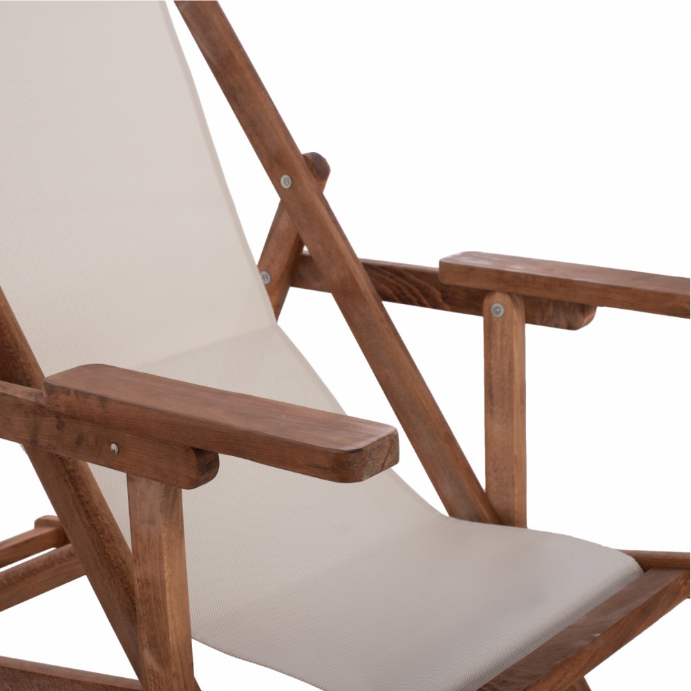 ΣΕΖΛΟΝΓΚ ΛΗΜΝΟΣ ΜΕ ΜΠΡΑΤΣΑ ΕΜΠ/ΣΜΟΣ ΚΑΡΥΔΙ ΜΕ PVC 2Χ1 ΕΚΡΟΥ HM11433.01 62,5x97x105εκ.