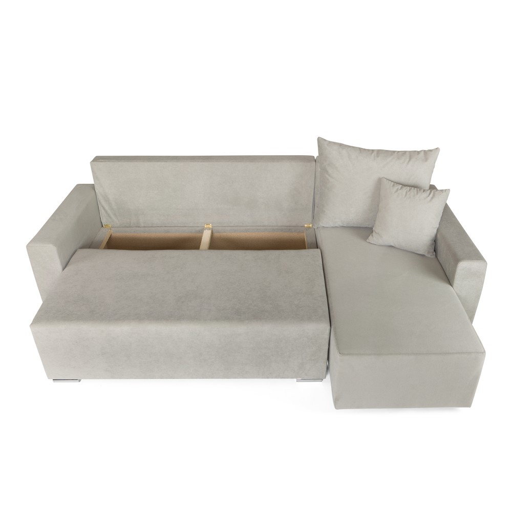 Γωνιακός καναπές-κρεβάτι αριστερή γωνία Bell μπεζ 250x150x88