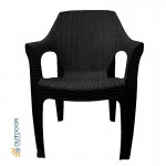 Πολυθρόνα βαρέους τύπου HERMES απο PP σε χρώμα μαύρο 60x60x80
