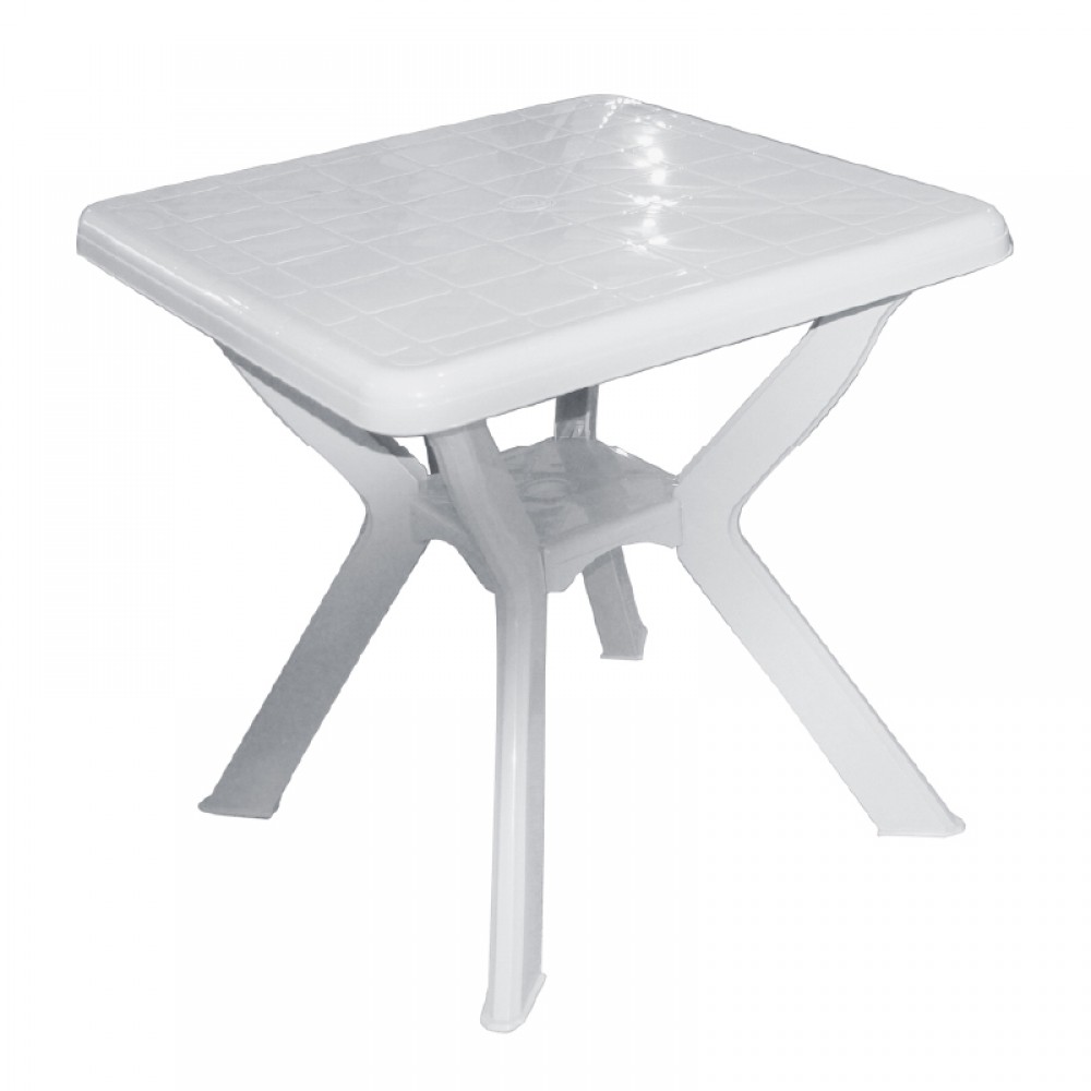 Τραπέζι τετράγωνο "LIAN" πλαστικό σε χρώμα λευκο 70x70x72