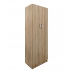 Ντουλάπα δίφυλλη "Real" σε χρώμα σονόμα 60x42x180