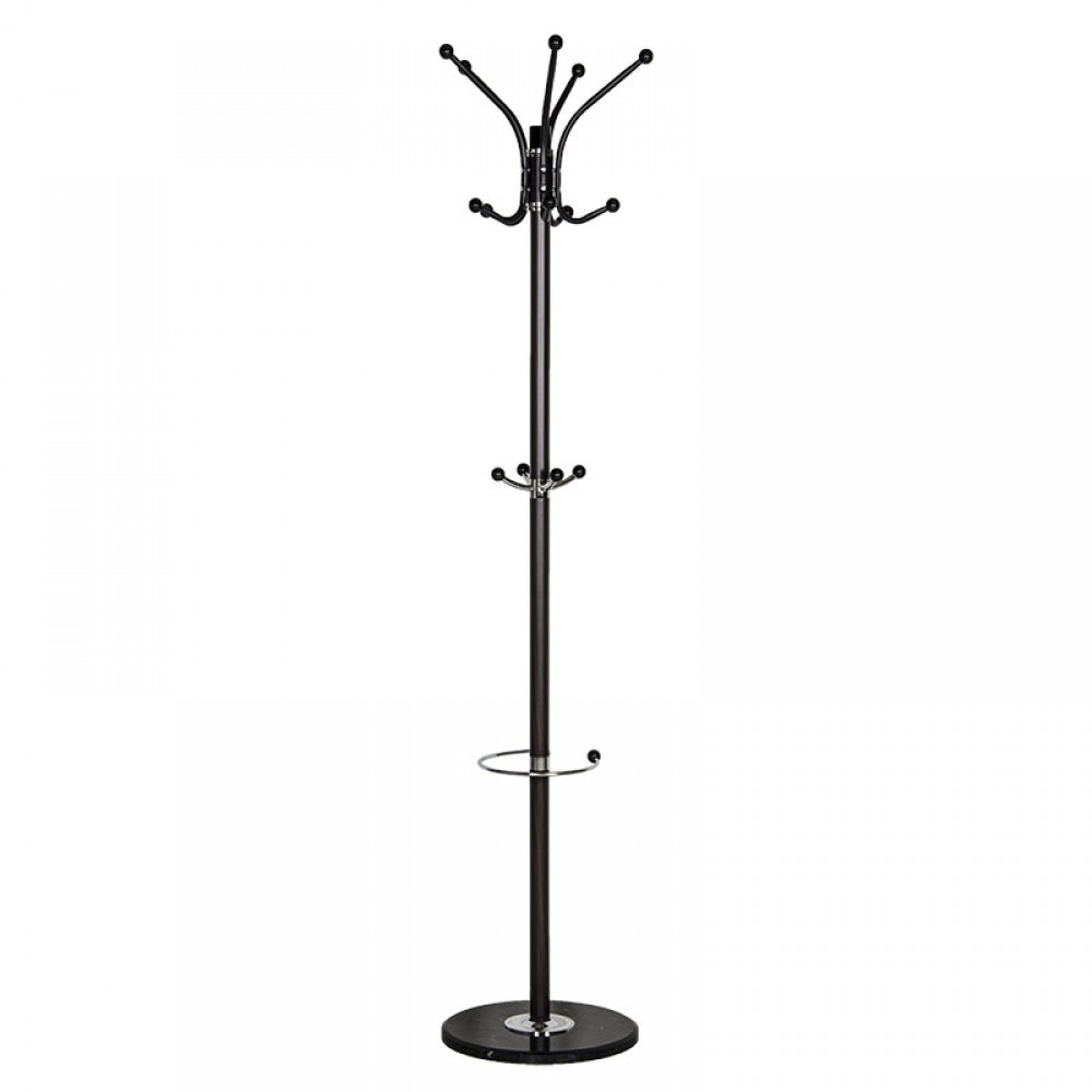 Καλόγερος "DOCA" μεταλλικός περιστρεφόμενος με μαρμάρινη βάση σε χρώμα σκούρο καρυδί 37x175