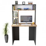 Γραφείο με ραφιέρα "VIANA" σε χρώμα atlantic pine/ανθρακί 90x52x148
