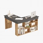 Γραφείο γωνιακό "VIANA" σε χρώμα atlantic pine/ανθρακί 115x120x72