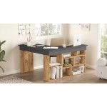 Γραφείο γωνιακό "VIANA" σε χρώμα atlantic pine/ανθρακί 115x120x72