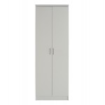 Ντουλάπα ρούχων δίφυλλη REAL χρώμα λευκό 60x42x180
