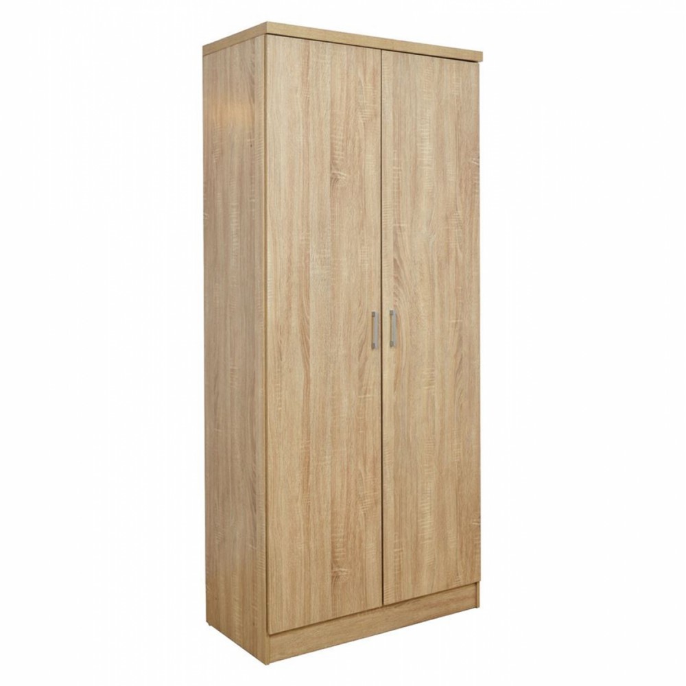 Ντουλάπα ρούχων δίφυλλη REAL χρώμα sonoma 80x42.5x180.5