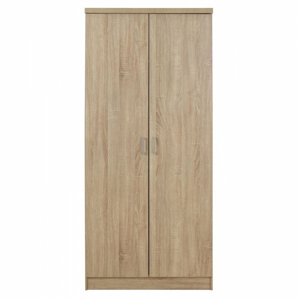 Ντουλάπα ρούχων δίφυλλη REAL χρώμα sonoma 80x42.5x180.5