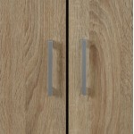 Ντουλάπα ρούχων δίφυλλη REAL χρώμα sonoma 80x42.5x180.5