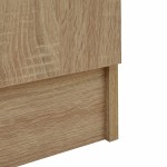 Ντουλάπα ρούχων δίφυλλη REAL χρώμα sonoma 80x42.5x180.5