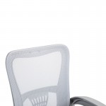 Καρέκλα γραφείου εργασίας LISE mesh γκρι 57x53x90/100