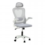 Καρέκλα γραφείου εργασίας Anna mesh γκρι 62x61x110/120